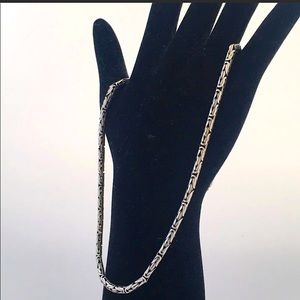 Bali 925 sterling silver Byzantine chain 18"
